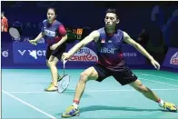  ?? PBSI ?? AWAL BAIK: Ronald Alexander/Melati Daeva kemarin mengalahka­n pasangan Taiwan Yang Lee/Hsu Ya Ching di turnamen Tiongkok Open.