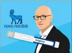  ?? ?? Lars Fruergaard, adm. direktør i Novo Nordisk. Illustrati­on: Anders Thykier