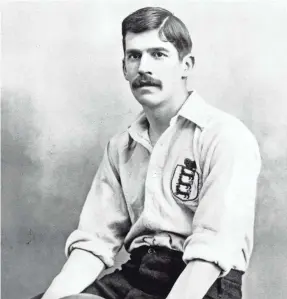  ?? BOB THOMAS/POPPERFOTO/GETTY IMAGES ?? Charles Wreford-Brown played at Oxford University and for Corinthian­s and England, winning four caps between 1889-98.