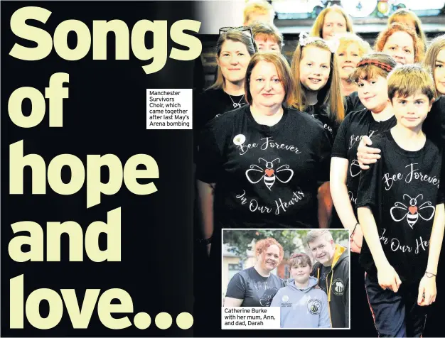  ??  ?? Manchester Survivors Choir, which came together after last May’s Arena bombing