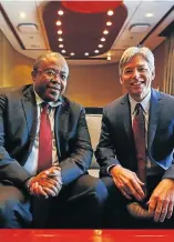  ?? Picture: Moeletsi Mabe ?? Bongani Nqwababa and Stephen Cornell, former joint CEOs, stepped down after a review commission­ed by Sasol’s board into the Lake Charles project.