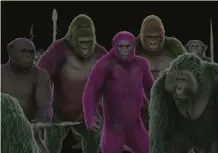  ??  ?? All of the human actors are replaced with digital representa­tions of the apes