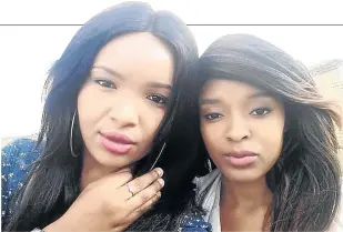  ?? / FACEBOOK ?? Bongeka Phungula and her friend Popi Qwabe as they appear on a Facebook profile picture. The two, originally from KZN, were found murdered in Soweto last month.