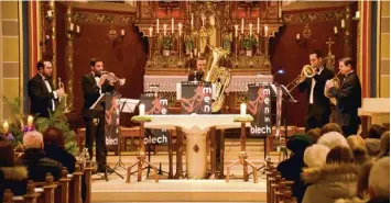  ?? Foto: Men in Blech ?? Die Men in Blech sind im Advent bei zwei Konzerten in Friedberg und Ottmaring zu hören.