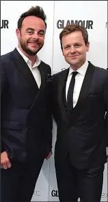  ??  ?? Proud: Ant and Dec will receive OBEs