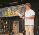  ?? Photos by Music Haven ?? Founder Mona Golub emcees a past show at Music Haven in Schenectad­y.