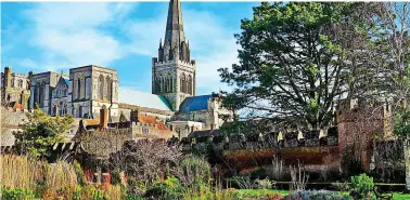  ?? ?? Work of art: Chichester Cathedral has a stained-glass window by modernist Marc Chagall