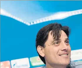  ?? FOTO: EFE ?? El técnico italiano Vicenzo Montella aseguró encontrars­e “muy feliz” en Sevilla