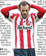  ??  ?? LITTLE BOY LOST: the Scotland striker faded from the scene at Sunderland