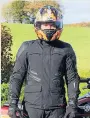  ?? PICTURE MEGAN RUDD ?? Fraser wears Alpinestar­s Valparaiso jacket with Tech Air system. Below, the vest