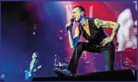  ??  ?? Dave Gahan, 55 anni, leader dei Depeche Mode: la band britannica ha all’attivo, dal 1980, 17 album, altrettant­i tour e 100 milioni di dischi venduti