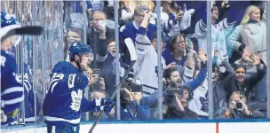  ?? STEVE RUSSELL TORONTO STAR ?? Auston Matthews leads all players in the Maple Leafs-Bruins series with 33 shot attempts in the first four games, which has paid off with three goals.