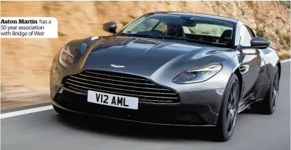  ??  ?? Aston Martin has a 50 year associatio­n with Bridge of Weir