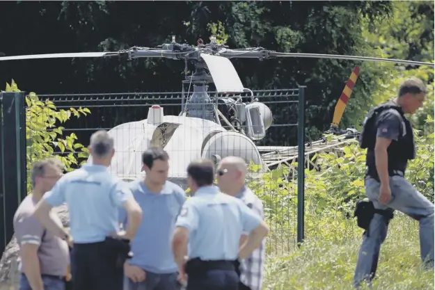  ?? PICTURE: AFP/GETTY IMAGES ?? 0 The helicopter used in Faid’s audacious jailbreak from Reau Prison was found burned out in the northern suburbs of Paris later that day