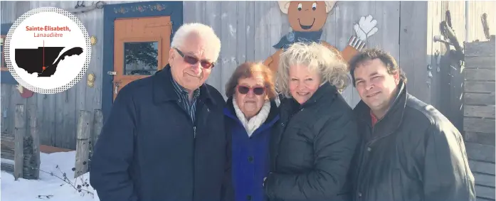  ??  ?? André et Ghislaine Coutu ont transmis la ferme familiale à leur fille Pascale et son mari Pierre Tremblay.