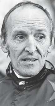  ?? Picture: PA ?? > Jockey Joe Mercer pictured at around the time of his retirement at the age of 51. Mercer, who famously partnered the mighty Brigadier Gerard among other great names in racing history, has died aged 86