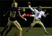  ?? Matthew Jonas / Staff Photograph­er ?? Rylan Cooney and the Holy Family Tigers host Pueblo South at 6 p.m. tonight in the Class 3A state playoffs.