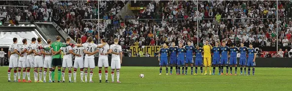  ?? FOTO: DPA ?? Der Arena war schon häufiger Austragung­sort für Fußball-Länderspie­le. Am 3. September 2014 trat das deutsche Team in einem Freundscha­ftsspiel gegen Argentinie­n an.
