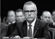  ?? ASSOCIATED PRESS ?? IN THIS JUNE 7, 2017, FILE PHOTO, acting FBI Director Andrew McCabe appears before a Senate Intelligen­ce Committee hearing about the Foreign Intelligen­ce Surveillan­ce Act on Capitol Hill in Washington.