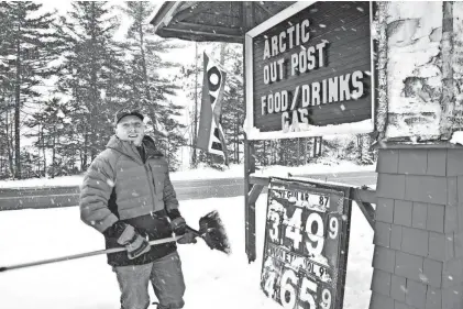  ?? ?? Chris Dorman recently opened the Arctic Out Post in Fish Creek, a seasonal winter shop that is an offshoot of the Trading Post at Fish Creek, to service winter traffic on the Adirondack Rail Trail.