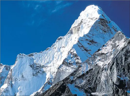  ?? Picture: GETTY IMAGES ?? MIGHTY EVEREST: The Ama Dablam summit in Solu Khumbu area, Nepal