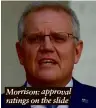  ??  ?? Morrison: approval ratings on the slide