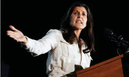  ?? Photograph: Matt Smith/Rex/Shuttersto­ck ?? ‘I’ve never lost a race’ … Nikki Haley.