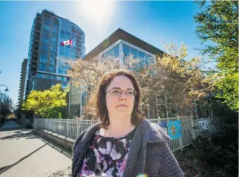  ?? ARLEN REDEKOP/PNG ?? Andrea Coutu says she is concerned that proposed funding cuts to Vancouver schools will harm the education of her two children, who have special needs.