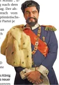  ?? FOTO: KAISER/DPA ?? Markus Söder (hier als König Ludwig II.) ist Bayerns neuer starker Mann.