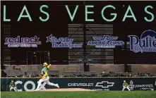  ?? Ellen Schmidt/Las Vegas Review-Journal ?? A total of 17,280 were on hand to watch the A’s face the Brewers over a two-day spring training series in the Las Vegas area.