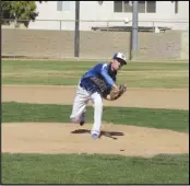  ?? JOHN SANDERS Valley Press Sports Correspond­ent ?? GOOD START Desert Christian pitcher XXX XX throws to a Rosamond batter at Rawley Duntley Park on Friday. The Knights won 11-2.