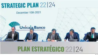  ?? M. G. ?? Presentaci­ón del Plan Estratégic­o de Unicaja Banco para el trienio 2022-2024.