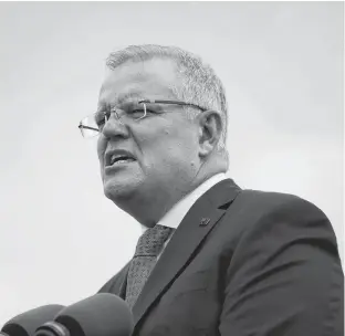  ?? REUTERS ?? Australian Prime Minister Scott Morrison speaks during a joint press conference held with New Zealand Prime Minister Jacinda Ardern at Admiralty House in Sydney, Australia on Feb. 28.