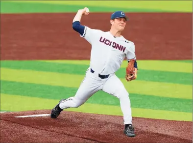  ?? Courtesy of UConn Athletics ?? Westport’s Ben Casparius ranks among the NCAA’s leaders in strikeouts as a junior at UConn.
