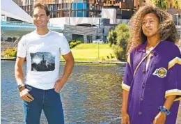  ?? MICHAEL ERREY AFP VIA GETTY IMAGES FILE ?? Rafael Nadal (left) and Naomi Osaka both announced on Thursday they will skip Wimbledon. Osaka is expected to participat­e in the Tokyo Olympics.