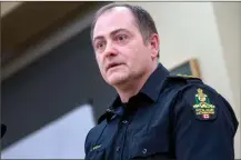  ?? Herald photo by Ian Martens ?? Lethbridge Police Service Insp. Jason Walper speaks to reporters during a City media briefing Friday morning at city hall. @IMartensHe­rald