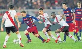  ?? REUTERS ?? Lionel Messi opened the scoring before Luis Suarez added two in Barcelona’s rather easy 3-0 win over South American champions River Plate in the Club World Cup final in Yokohama on Sunday.