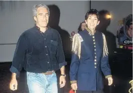  ?? MCMULLAN/GETTY PATRICK ?? Alleged child molester Jeffrey Epstein and Ghislaine Maxwell, who has been convicted of recruiting teenage girls for Epstein, attend a movie premier in 1995 in New York City.