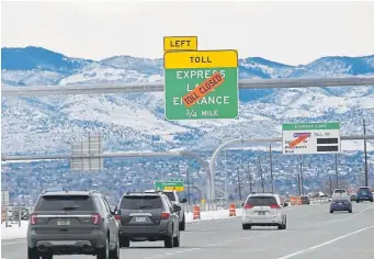  ?? Andy Cross, The Denver Post ?? Vehicles travel westbound C-470 west of University Boulevard on Thursday.