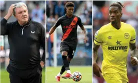  ?? Composite: Getty/Shuttersto­ck ?? The under-pressure Steve Bruce; the suddenly-at-home Demarai Gray; the off-the-mark Ivan Toney.