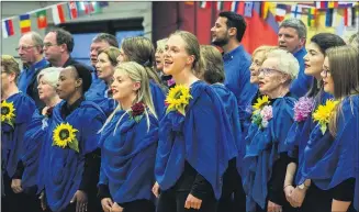  ??  ?? Members of Fermoy Internatio­nal Choir who have re-recorded the local ballad ‘My Home In Fermoy’ in time for St Patrick’s Day.