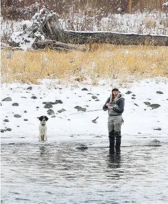  ?? DEAN PILLING ?? Researcher­s are calling for a reduction in angling on the Bow River to protect trout.
