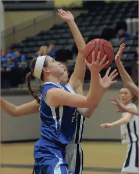  ??  ?? Rachel Thomas looks to put up a shot against North Murray last week in Chatsworth. The Lady Tigers will play in the Region 6-AAA tournament semifinals on Friday at 7 p.m. (Photo courtesy/Dalton Daily Citizen)