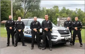  ?? MEGAN DAVIS/MCDONALD COUNTY PRESS ?? Deputies with the Anderson Police Department include A. Miller (left), Chris Sutherland, A. Lemon, Chief Seth Daniels, M. Willet and M. Moore.