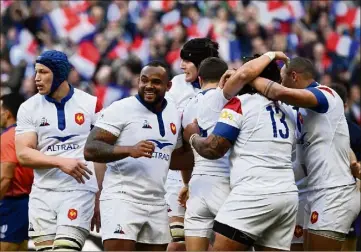  ?? (Photo AFP) ?? Romain Ntamack a montré la voie en inscrivant le premier essai français.