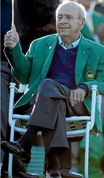  ??  ?? Golf legend Arnold Palmer pictured at the Masters in April, 2016.