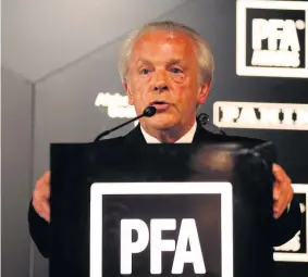  ??  ?? PFA chief Gordon Taylor has divided opinion with some of his comments.