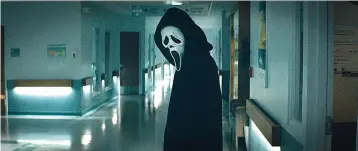  ?? Paramount Pictures ?? Ghostface is seen in a scene from "Scream."