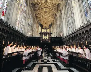  ?? OLI SCARFF / GETTY IMAGES FILES ?? While in Cambridge, England, Jordan Peterson visited King’s College Chapel — after speaking at a concert hall on evil, darkness and the human spirit.