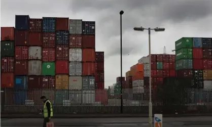  ??  ?? Containers at Southampto­n port. Photograph: Martin Godwin/The Guardian